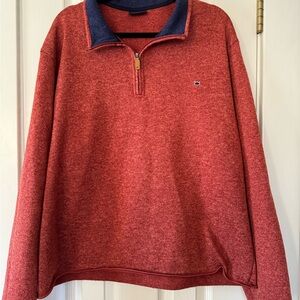 Crown‎ & Ivy Men's Red Half-Zip Sweater